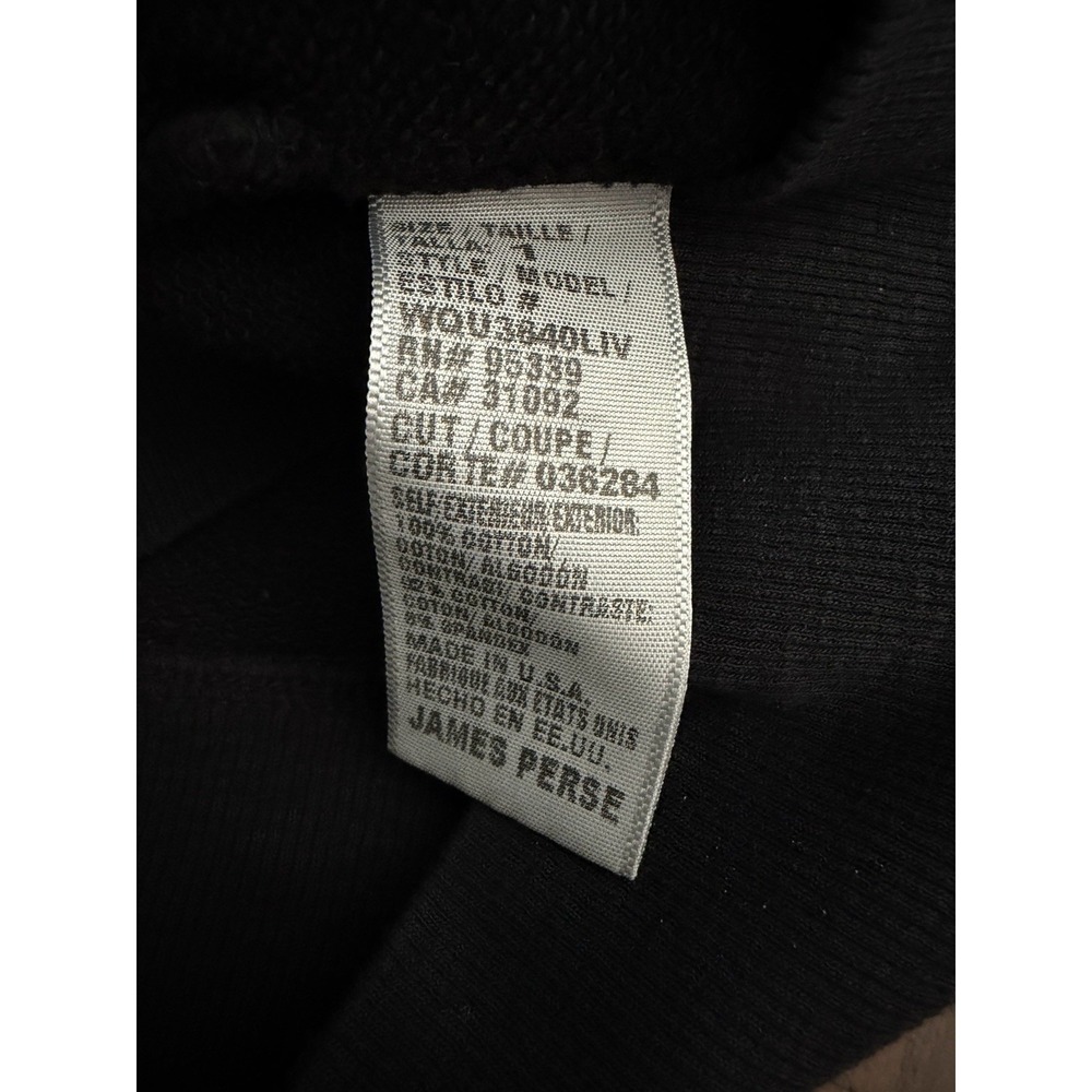 JAMES PERSE LA Black Live Nation Tour Sz 1 Small Graphic Hoodie Sweatshirt KL8-8 - Picture 4 of 8